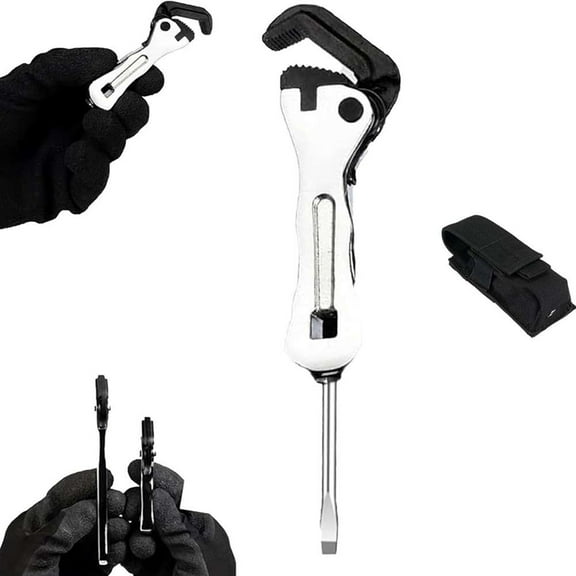 The Mini Stubby, Mini Stubby Pipe Vise Wrench, Mini Self Adjusting Wrench, Size, 2 in 1 Wrench Tool for Tight Spaces