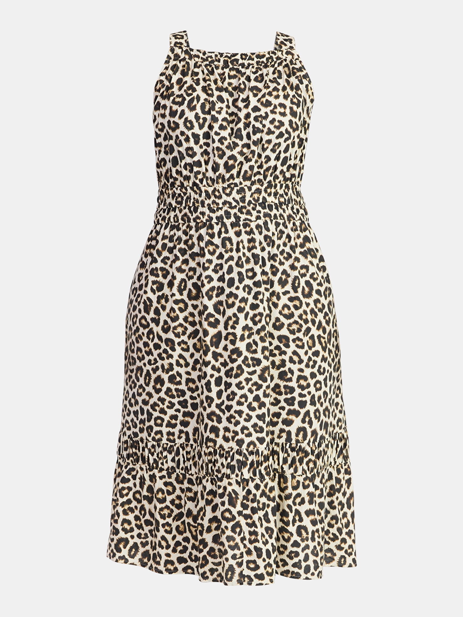 Time and Tru Women's and Women’s Plus Sleeveless Midi Dress, Sizes XS-4X