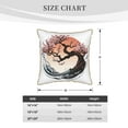 thumbnail image 4 of ZNDUO Throw Pillow, 20"x20" Bed Pillow and Couch Pillows - Indoor Decorative Pillows，Cherry Blossom Sea Wave Throw Pillow, 4 of 8