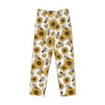 thumbnail image 4 of Goofa Sunflowers and Bees Printed Soft Pajama Pants for Men, Wide Leg Comfy Casual Lounge Yoga Pants-Small, 4 of 9