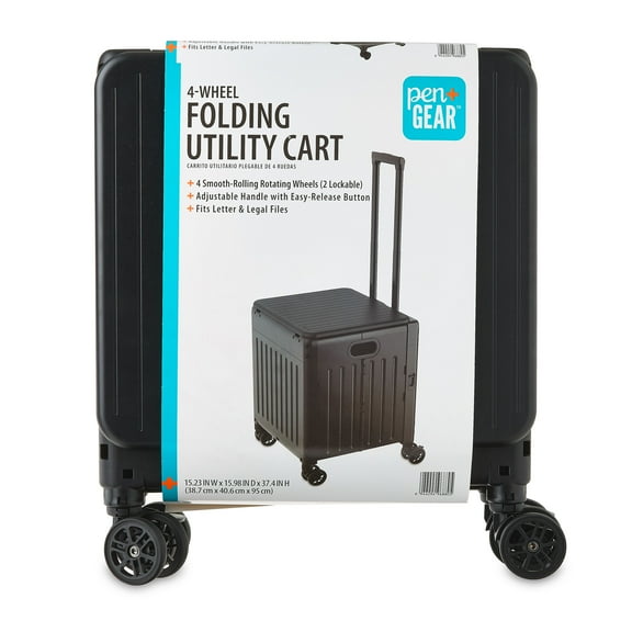 Pen+Gear 4-Wheel Folding Utility Cart