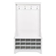 thumbnail image 4 of Atlin Designs Wide Hall Tree with Shoe Storage in White, 4 of 6