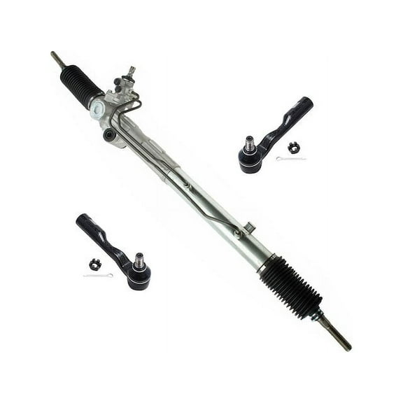 Front Steering Rack Pinion and Tie Rod End Kit - 3-Piece - Compatible with 2000 - 2002 Toyota Tundra 2001