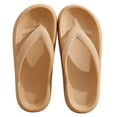 thumbnail image 2 of Xinyolin 1 Pair Flip Flops Thick Platform Open Toe Anti-slip Flat Heel Soft Sole Daily Wear Summer Women Super Light Cloud Slippers Home Supplies, 2 of 8