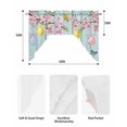 thumbnail image 5 of Happy Easter Swag Valances for Windows, Small Curtains Drapes, Spring Colorful Eggs Butterfly Teal Wood Grain Kitchen Window Curtains Over Sink Window Treatment Valance for Bedroom/Bathroom 56"x36", 5 of 5
