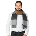 thumbnail image 3 of Inca Fashions - Extra Long Color Block Alpaca Wool Scarf for Men, 3 of 4