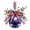 Blue, variant on YTTAL Red White Blue Patriotic Bell Ornament, 18 Inch Large Hanging Door Wreath with Bow, Stars, Flowers & Berries, for Holiday Party Wall Decor