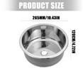 thumbnail image 5 of Stainless Steels Round Kitchen Sinks Single Bowl Dish Washing Sink Balcony Wash Basin Kitchen Vegetable Small Sink, 5 of 7