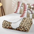 thumbnail image 4 of Homewish Leopard Print Baseball Twin Quilt Set, Sport Twin Coverlet Set for Girls and Boys, 2-Piece, 1 Comforter and 1 Pillowcase, 4 of 7