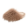 thumbnail image 2 of Mfakffe Womens Slippers Warm Fuzzy Soft Fashion Slippers Indoor Slip on Close Toe Comfortable Shoes Brown 5.5 Wide（EU:36）, 2 of 4