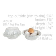 5¾" Aluminum Foil Pot Pie Pan w/ Snap on Plastic Lid - Extra Deep - #2400P