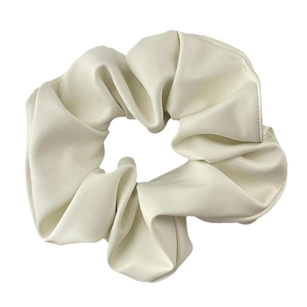 Soft Leather Hair Scrunchies Elastic Ponytail Holders for Thick Hair Glossy Hair Ties Elastic Hair Bands Rope for Women Girls Korean Hairstyle Hair Accessories L9R7