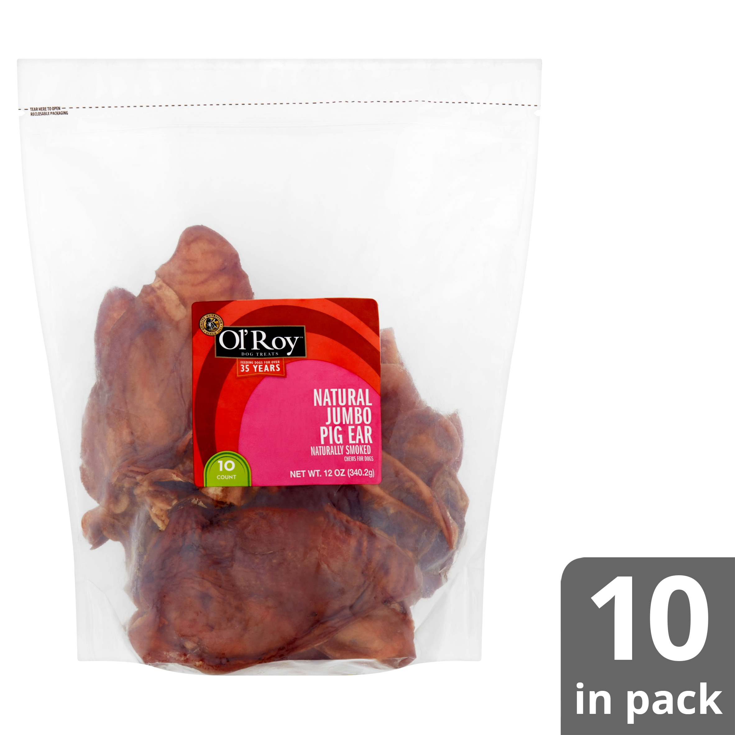 Ol' Roy Natural Jumbo Pig Ear Chews for 