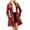 Red, variant on Women's Mid Length British Style Trench Coat Windbreaker Jacket Featuring Detachable Belt and Long Sleeves for Casual Outwear