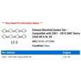 thumbnail image 2 of Exhaust Manifold Gasket Set - Compatible with 2001 - 2019 GMC Sierra 2500 HD 6.0L V8 2002 2003 2004 2005 2006 2007 2008 2009 2010 2011 2012 2013 2014 2015 2016 2017 2018, 2 of 2