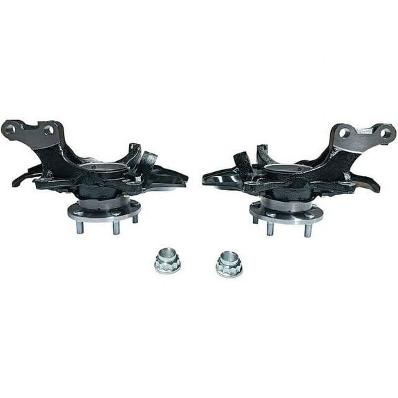 Front Wheel Hub Bearing and Steering Knuckle Assembly Set of 2 - Compatible with 2004 - 2010 Toyota Sienna FWD 2005 2006 2007 2008 2009