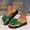 Green, variant on Bright Color Flower Wedge Flip Flops Non-slip Soft Sole Summer Vacation Footwear Green 40
