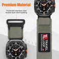 thumbnail image 4 of Rugged Nylon Band for Galaxy Watch Ultra Bands 47mm for Men Women,One Click No Gap Fabric Woven Wristbands Adjustable Sport Strap for Samsung Galaxy Watch 7 Ultra Band 47 mm for Man,L, 4 of 14