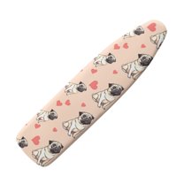 HELLHERO Pug Ironing Board Cover and Pad Standard Size Iron Board Dustproof Covers Ironing Pad Sleeve Table Top Iron Board Cover with Elastic Edge Home Decor for Women