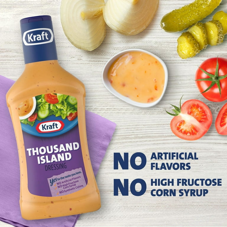 Kraft Thousand Island Dressing 8 fl oz Bottle Creamy Tangy Salad and Sandwich Dressing - Walmart.com Kraft Thousand Island Dressing 8 fl oz Bottle Creamy Tangy Salad and Sandwich Dressing - Walmart.com