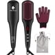 thumbnail image 1 of Cepillo alisador de pelo de cerámica mejorado de MiroPure, cepillo alisador iónico 2 en 1 con función antiescaldaduras, bloqueo automático de temperatura y función de apagado automático (negro), 1 of 5