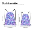 thumbnail image 3 of Bingfone Blue Skull Daisy Drawstrings Backpacks Bags for Men Women Gym Drawstrings Bag-Small, 3 of 8