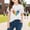White, variant on Spazoro Girls T-Shirts Tee, Crew Neck 100%Cotton Love Print Short Sleeve Casual Tops for Kids White Size 3