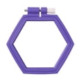 thumbnail image 2 of Aros apariencia de hexágono 105x95mm para práctica, proyectos de , , , acolchado , púrpura Violeta Macarena Bastidor de aros de bordado, 2 of 8