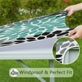 thumbnail image 6 of Colorful floral design stretch fit table cover, ideal for 36x36 inch outdoor patio and card tables, 6 of 6