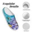 thumbnail image 5 of Lsque Corals and Tropical Fish Pattern Womens Comfort Cotton on Scuff With Memory Foam and Anti-skid Sole Slipper-42/43, 5 of 7