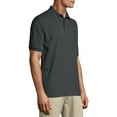 thumbnail image 3 of Hanes Men's EcoSmart Short Sleeve Jersey Polo Shirt, up to Size 6XL, 3 of 6