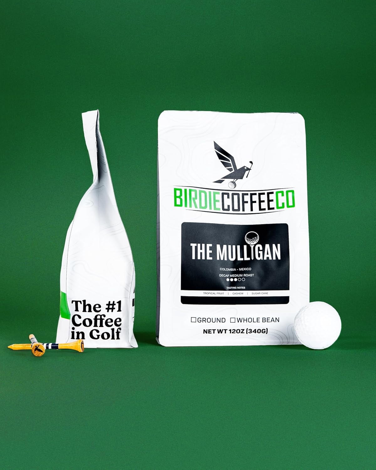 Birdie Coffee Co – The Mulligan Decaf Roast | Swiss Water Process | Whole Bean or Ground | Smooth, Rich, Zero Jitters | Small Batch Coffee | 12oz Bag