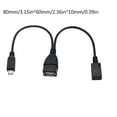 thumbnail image 4 of 2pcs Adaptateur de Terminal de Port USB OTG Cable Convertisseur de Terminal de Port USB Noir, 4 of 7