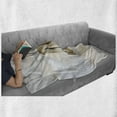 thumbnail image 6 of Wedding Soft Flannel Fleece Throw Blanket, Pair of Wedding Rings with Ribbon Marriage Realistic Celebration Photo, Cozy Plush for Indoor and Outdoor Use, 50" x 60", White and Yellow, by Ambesonne, 6 of 6