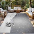 thumbnail image 2 of Winter Bike Snowfall Outdoor Rug for Patio/Deck/Porch, Non-Slip Large Area Rug 5 x 8 Ft, Christmas Nature Snowflakes Indoor Outdoor Rugs Washable Area Rugs, Reversible Camping Rug Carpet Runner, 2 of 8