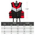 thumbnail image 3 of Graflsoa Neoprene Flotation Jacket for Water Sports - Red, Size L, Soft Foam Padding for Comfort and Safety, 3 of 6