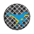 thumbnail image 1 of Waterproof Spare Wheel Cover, Blue Pixel Dinosaur Pattern Adjustable Wheel Cover For Jeep Trailer RV SUV Car, 17 inch, 1 of 8