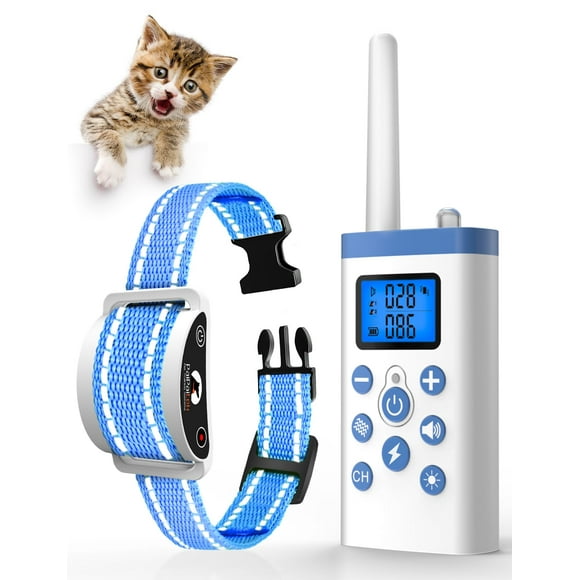 PaiPaitek Cat Meow Collar, Cat Stop Meowing at Night, Vibrating Cat Collar No Shock is Safer, 5 Levels of Progressive Training