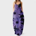thumbnail image 1 of Lenago Robes de Printemps Grande Taille pour Femmes 2023 Mode pour Femmes à Bretelles Taille Mi-Haute Col en V Sans Manches à Rayures Imprimé Floral Coupe Ajustée Robe Longue de Plage Robes d'Été de Plage en Liquidation, 1 of 5