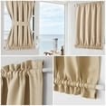thumbnail image 6 of French Door Curtain, Rod Pocket Living Room Door Curtain, Thermal Insulated Door Curtain& Sliding Bedroom Window Curtains with Tieback, 1 Panel Beige 64*183cm, 6 of 9