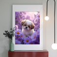 thumbnail image 2 of Diamond Art Kit for Adults, Cute Puppy Among Purple Daisies Diamond Painting for Adults Beginners, 5D DIY Diamond Art Painting Kits, Colorful Diamond Painting Craft for Home Decor 12x16, 2 of 7