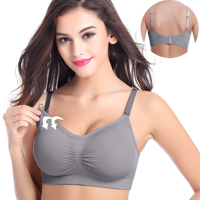 Pregnant Womens Plain Color Bra Maternity Nursing Bras Vest Tops