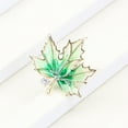 thumbnail image 4 of Mightlink Women Brooch Sunflower Maple Leaf Apricot Leaf Clothes Pin Realistic Electroplated Polished Exquisite Prom Party Coat Shirt Dress Brooch, 4 of 6