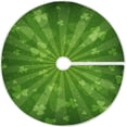 thumbnail image 1 of FMSHPON Abstract Green Clover Xmas Christmas Tree Skirt Stand Mat for Holiday Party Decoration Indoor Outdoor 36 inches, 1 of 6