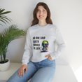 thumbnail image 7 of No One Said Earth Would Be Easy Sweatshirt, Cute Alien Sweatshirt, 7 of 7