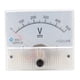 thumbnail image 1 of Medidor de voltaje analógico de panel, voltímetro, CC 0, 20/50/100/200/500 V CC 0-500 V, 1 of 8