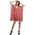 thumbnail image 2 of Moomaya Robe Courte de Caftan de Plage, Robe de Couverture Imprimée, Kaftan pour Femmes, Tenue de Plage, Couverture, 2 of 4