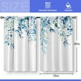 thumbnail image 4 of Floral Eucalyptus Leaves Kitchen Curtains - Rustic Country Botanical Plant Flowers Spring Short Cafe Tier Curtains Decor Watercolor Vintage Small Window Drapes 40 Inch Length 2 Panels 28"x40", 4 of 5
