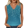 thumbnail image 2 of TARIENDY Loose Fit Tank Tops for Women Casual Summer Shirts Sleeveless Graphic Tees V Neck Going Out Tops Spring Clothes Blue XL, 2 of 6