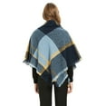 thumbnail image 4 of SPRING PARK Women Winter Square Plaid Scarf Warmer Shawl Ladies Plaid Blanket Knit, 4 of 8